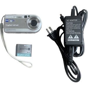 Sony Cybershot DSC-P150 7.2 MP Digital Camera Super Steady Shot w/BATT+AC Adapt